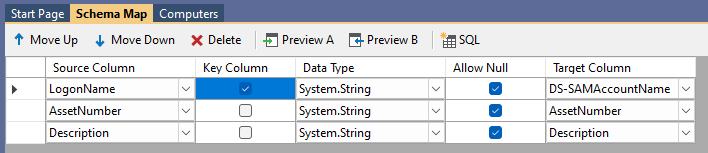 Schema Map Update Computers