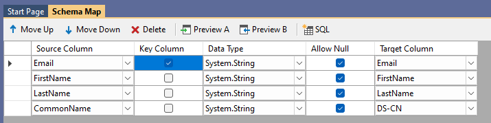 Column Mapping