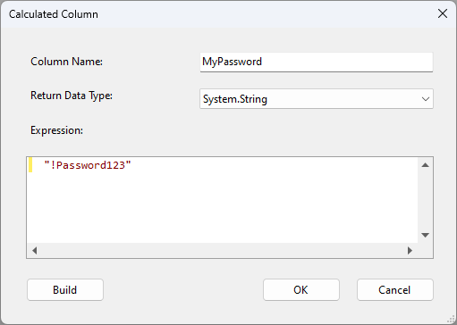 Password Calculated Column