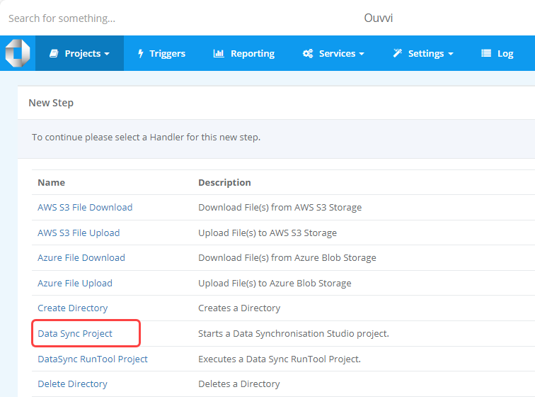 Data Sync Step Handler