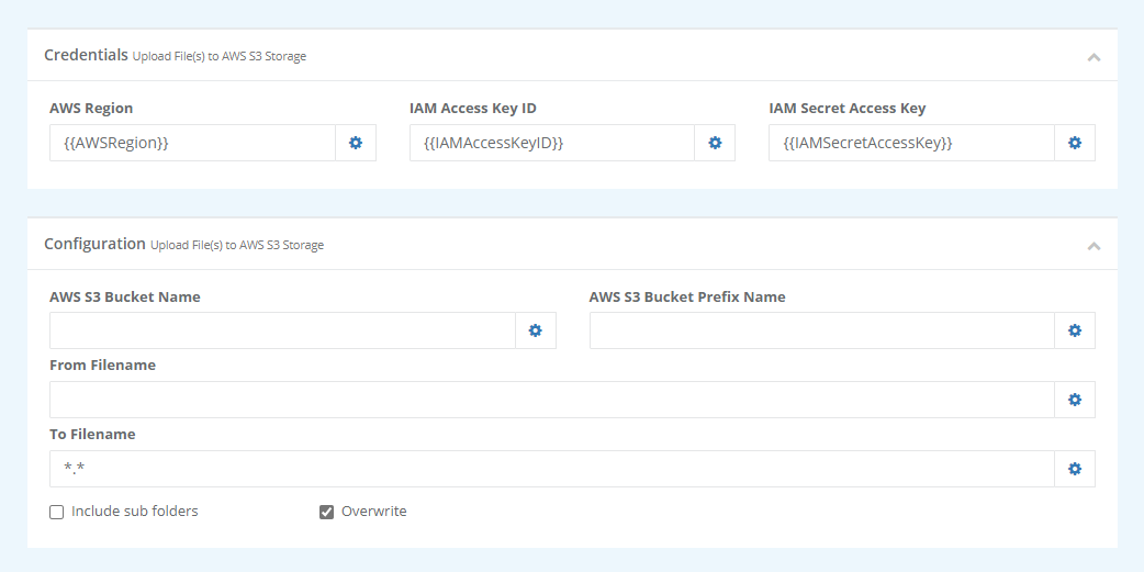 S3 Upload Configuration