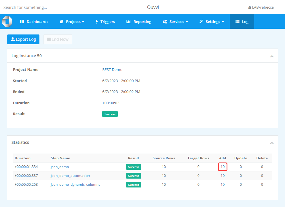 Open ChangeSet Data