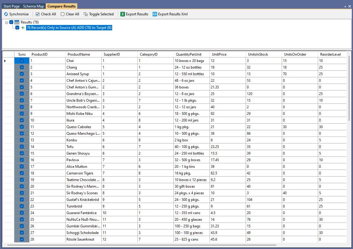 Compare Results - Add