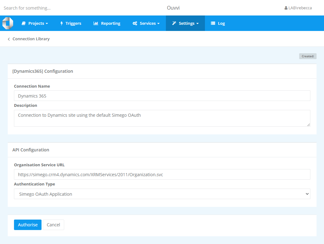 Dynamics Connection - Simego OAuth