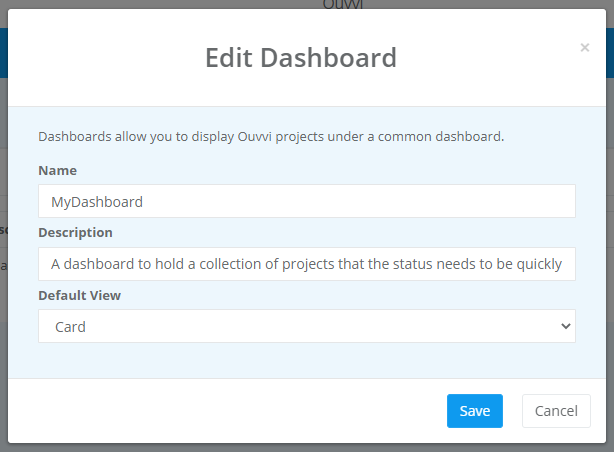 Edit Dashboard