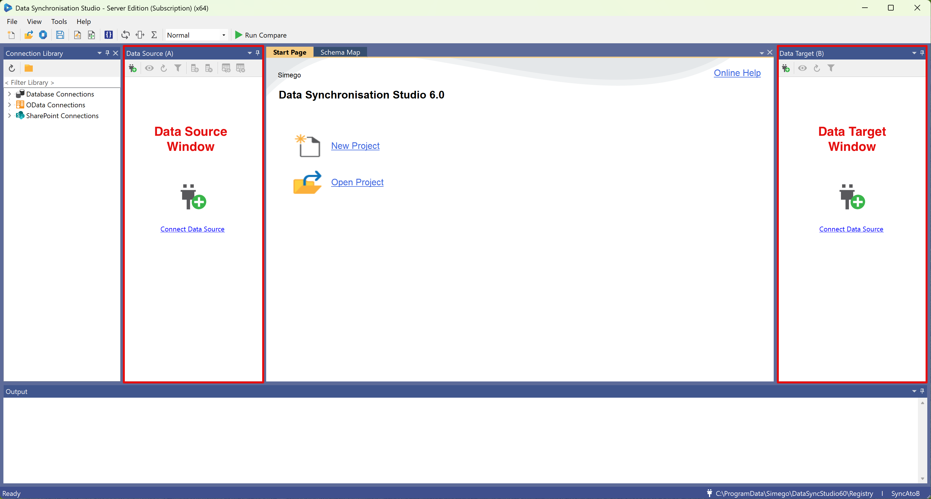 Data Sync Studio Main Window