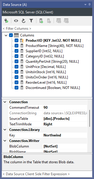 Data Source A - Source Window