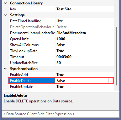 Disable Deletes