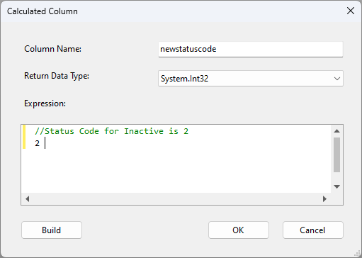 Status Code Calculated Column