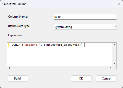 Calculated Column format to field