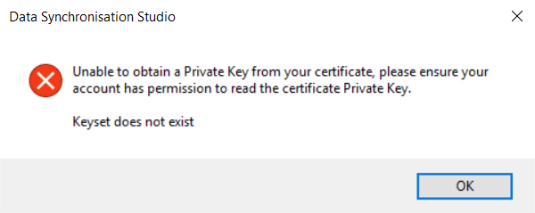 Certificate Error