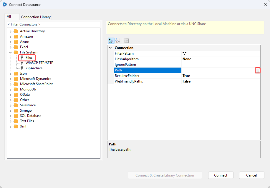 Connect to File System