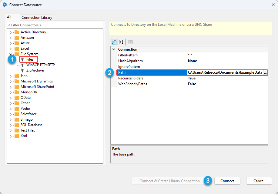 Connect to File System