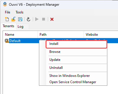Install Tenant