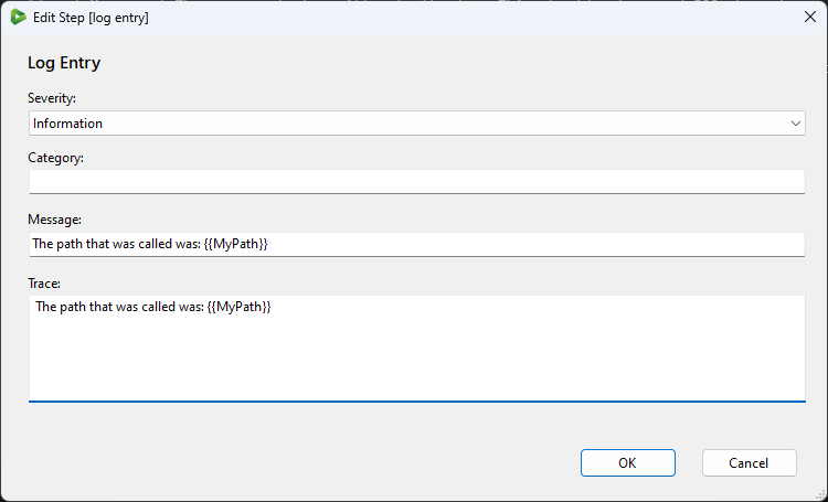 Log Message Example