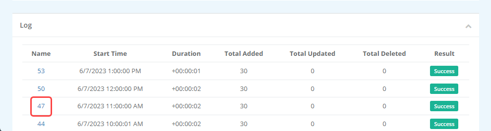 Open Log Instance