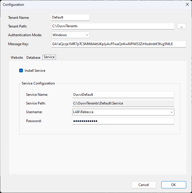 Service Configuration