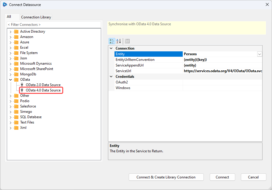 OData Simple Connection