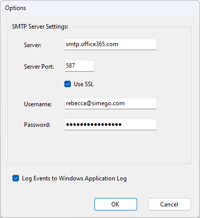 SMTP Settings