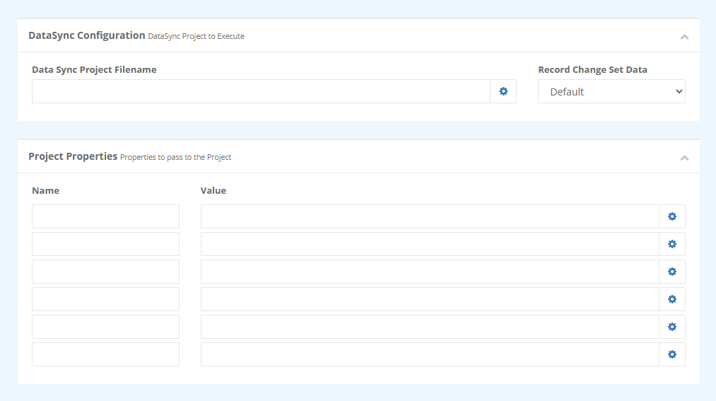 Data Sync Project File Step Config