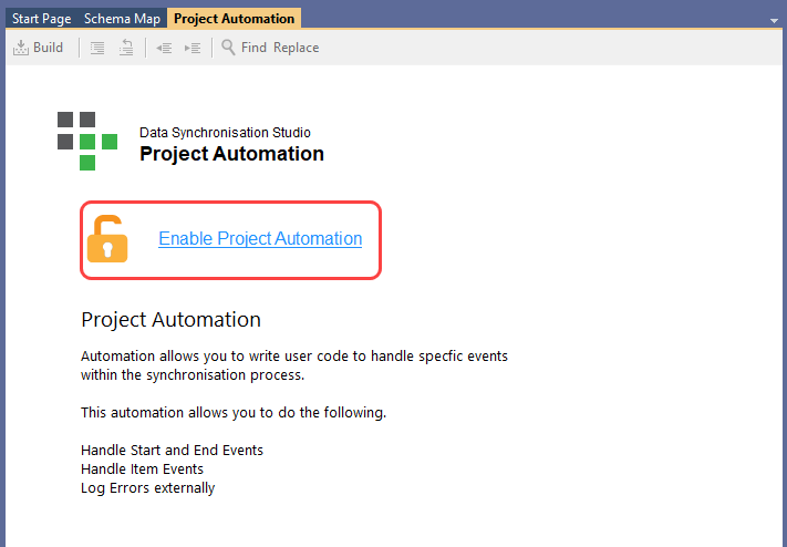 Enable Project Automation