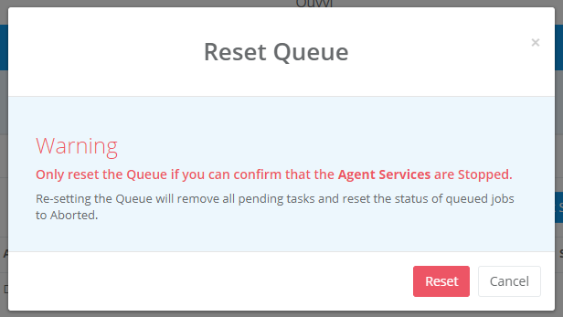 Reset Queue Confirmation