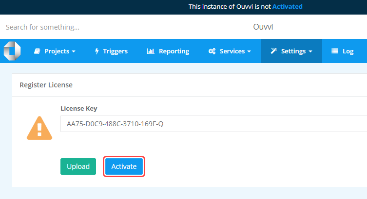 Register License Ouvvi