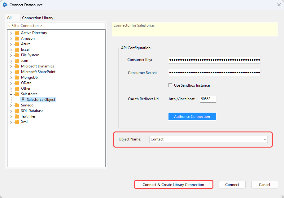 Salesforce Connection Contact