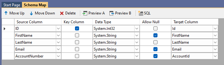 Column Mapping