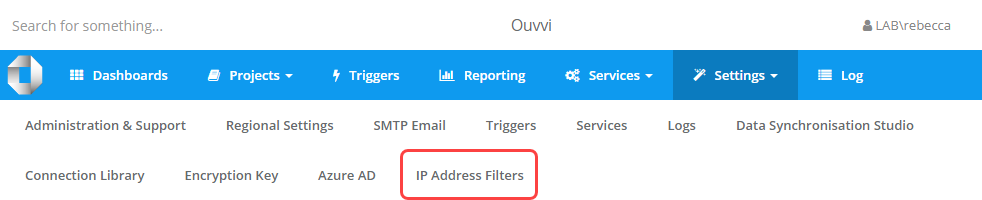 IP Filter Button