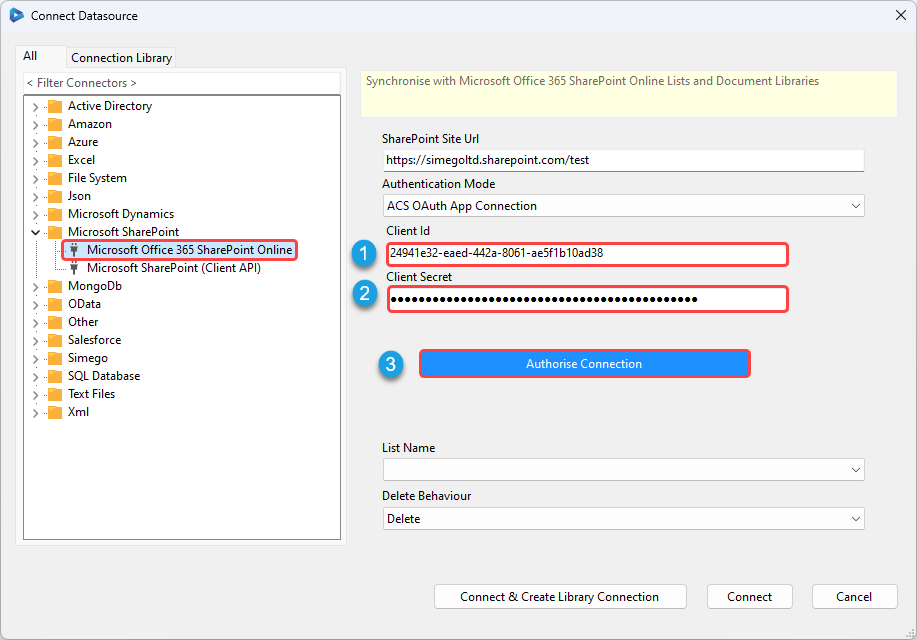 SharePoint Connection