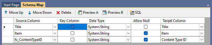 Schema Mapping - Calc Column