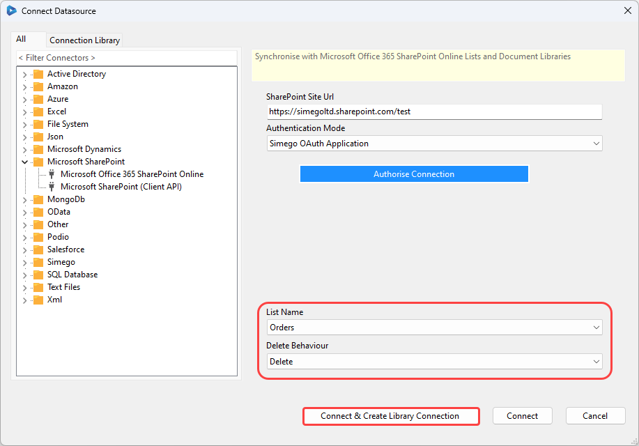 SharePoint Connection