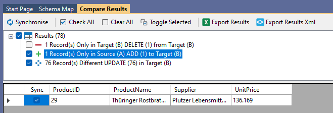 Compare Results - Add