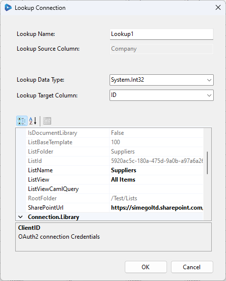 Supplier Lookup Config