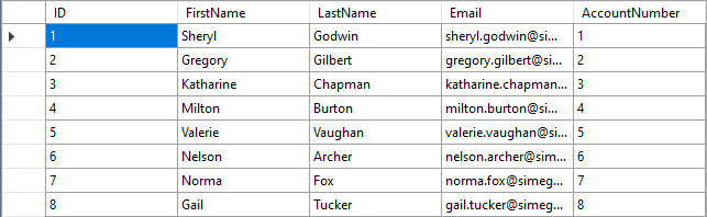 Contact Sample Data