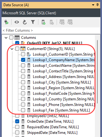 Data Source with Lookup