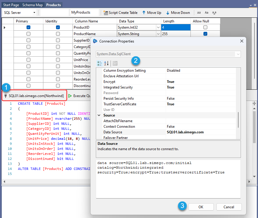 Edit the Database Connection