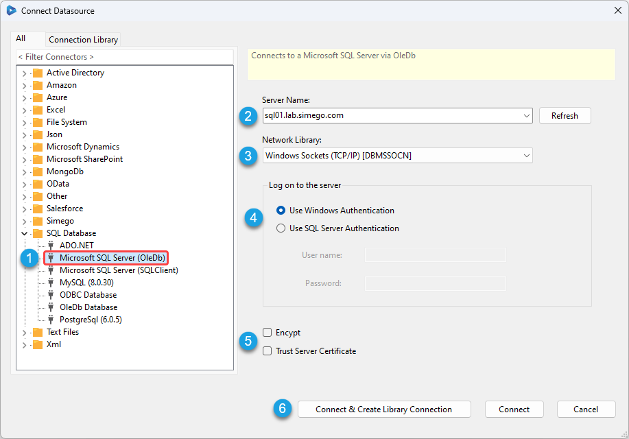 Connect to SQL Server