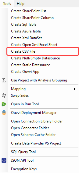 Create CSV File