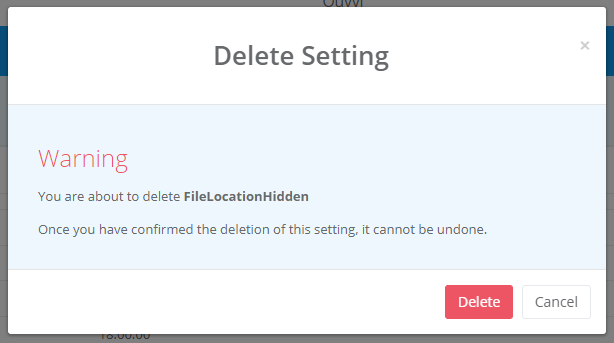 Delete Confirmation