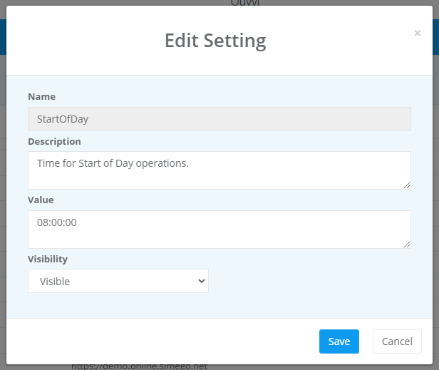 Edit User Setting