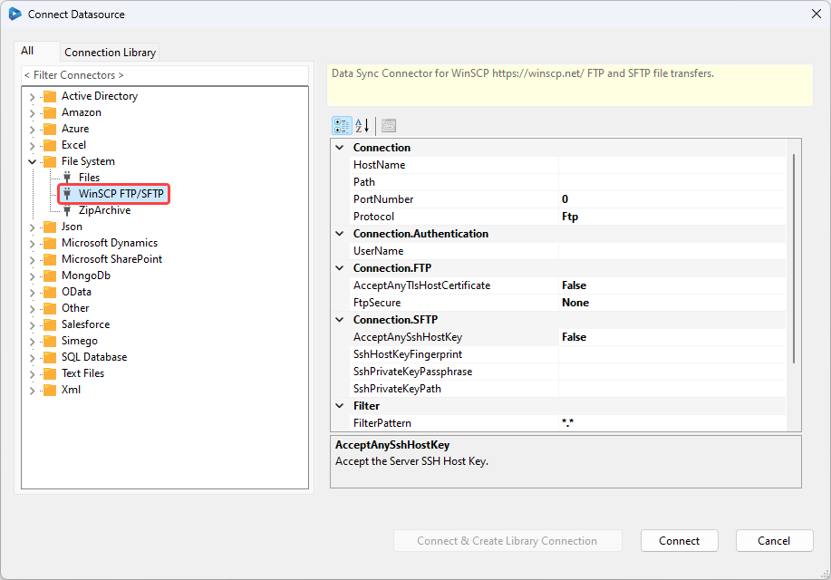 WinSCP Connector