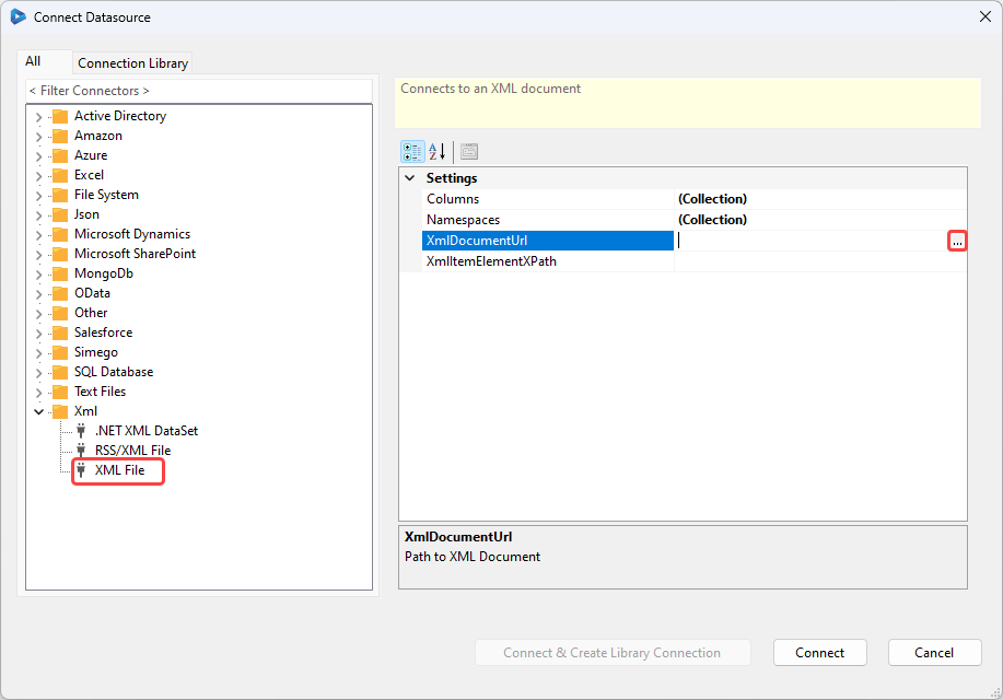 Connect to XML File