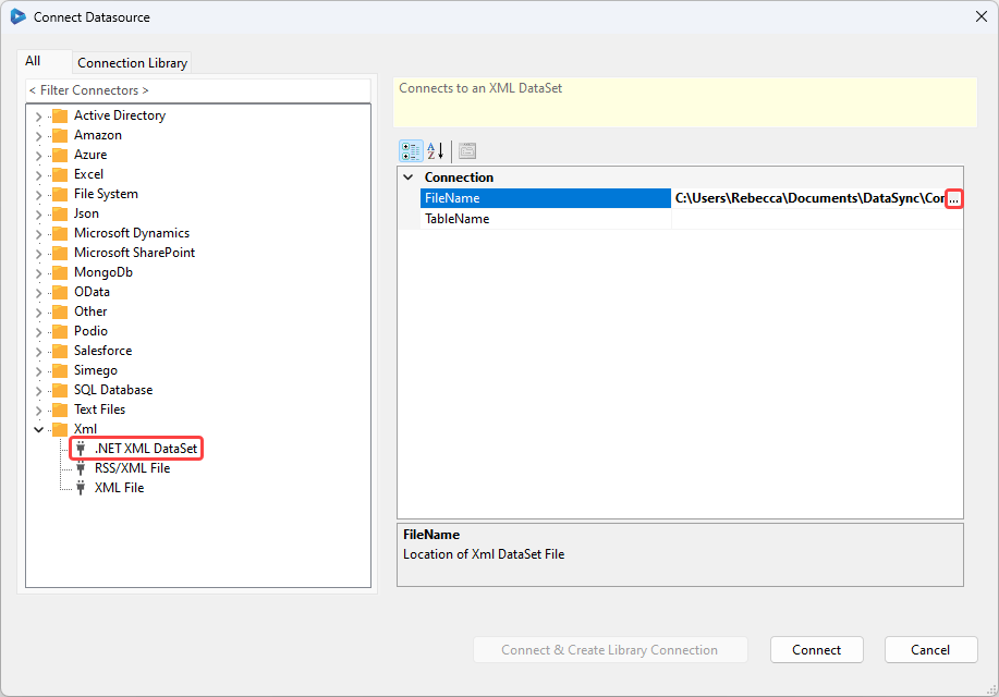 Connect to XML File